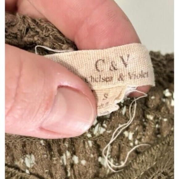 NWT C&V Chelsea & Violet Ruffle Olive Green Lined Dress Size-S - Picture 10 of 16